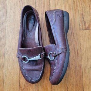 Ariat 8B Brown Leather Horsebit‎ Loafers Slip On Shoes Comfort 21192 CHARLESTON